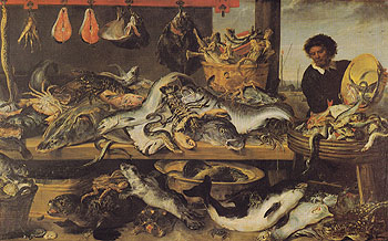 Fish Stall - Frans Snyders reproduction oil painting