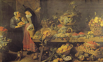 Fruit Stall - Frans Snyders reproduction oil painting