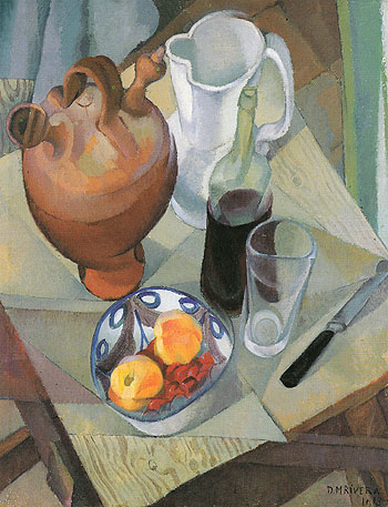 Still Life 1913 - Diego Rivera reproduction oil painting