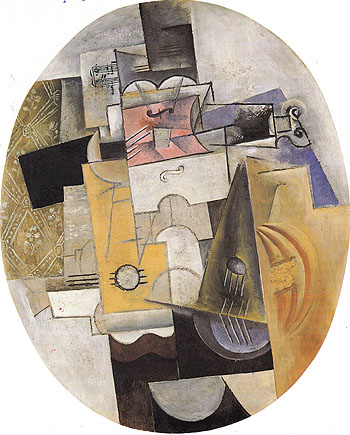 Musical Instruments 1912 - Pablo Picasso reproduction oil painting