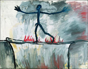 Der Ubergang Lapassage 1963 - A R Penck reproduction oil painting