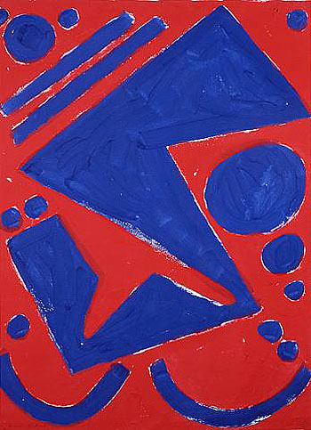 Deitscj Amds Einheit Abtract 1986 - A R Penck reproduction oil painting