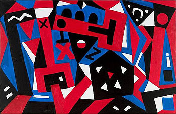 Larm Des Tages - A R Penck reproduction oil painting