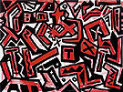 Rock Emotion - A R Penck reproduction oil painting