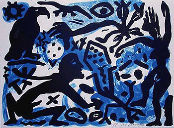 Situation no Night 1992 - A R Penck reproduction oil painting
