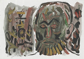 Untitled Selbstbildnis I 1987 - A R Penck reproduction oil painting