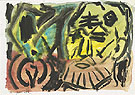 Untitled Self Portrait 1987 - A R Penck reproduction oil painting