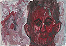 Untitled Self Potrait I 1987 - A R Penck reproduction oil painting