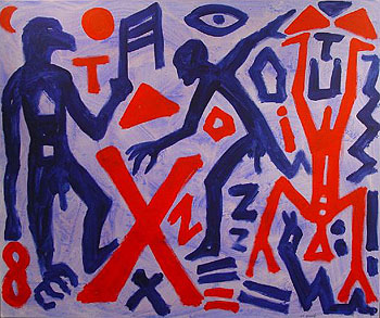 Vergessene - A R Penck reproduction oil painting