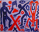 Vergessene - A R Penck reproduction oil painting