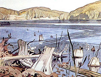 Baptiste Lake - A.J. Casson reproduction oil painting