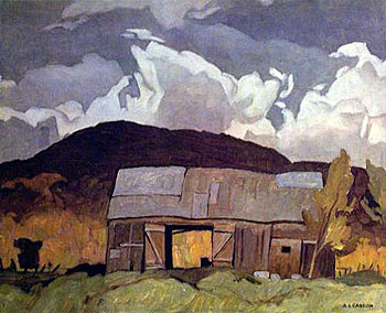 Barn at Pointe au Chene - A.J. Casson reproduction oil painting