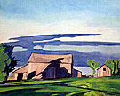 Barn on Bay View - A.J. Casson reproduction oil painting