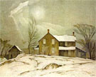 Farm House March Day - A.J. Casson