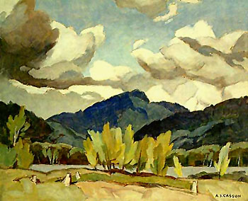 Hills at Baptiste Lake - A.J. Casson reproduction oil painting