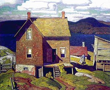 House at Parry Sound - A.J. Casson reproduction oil painting