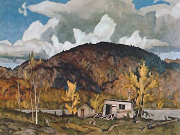 Lumbermans Cabin - A.J. Casson reproduction oil painting