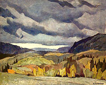 Near Diamond Lake - A.J. Casson reproduction oil painting