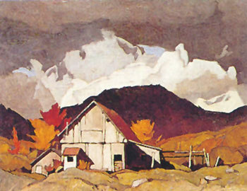 Old Barn - A.J. Casson reproduction oil painting