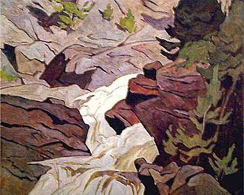 Ragged Falls - A.J. Casson reproduction oil painting