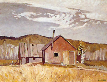 Settlers Cabin - A.J. Casson reproduction oil painting