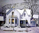 Village House - A.J. Casson reproduction oil painting