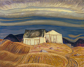 A Quebec Farm 1928 - A.Y. Jackson reproduction oil painting