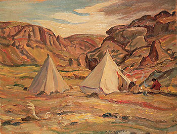 Camp in Country 1950 - A.Y. Jackson reproduction oil painting