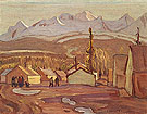 Camp Mile 108 West of Whitehorse 1943 - A.Y. Jackson reproduction oil painting