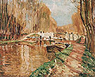 Canal du Loing near Episy 1909 - A.Y. Jackson reproduction oil painting