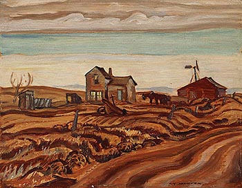 Drought Area Alberta 1937 - A.Y. Jackson reproduction oil painting