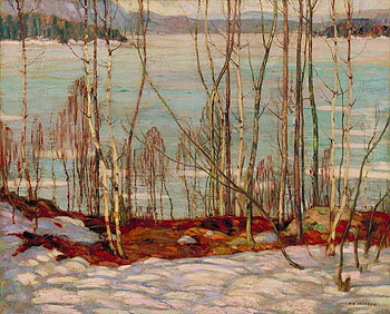 Frozen Lake Early Spring Algonquin Park 1914 - A.Y. Jackson reproduction oil painting