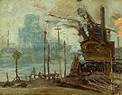 Montreal Harbour 1910 - A.Y. Jackson reproduction oil painting