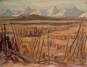 Mountains on the West Side of Haines Road 1943 - A.Y. Jackson reproduction oil painting