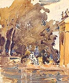 Park with Pool and Stateu c1907 - A.Y. Jackson reproduction oil painting