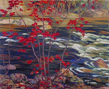 The Red Maple 1914 - A.Y. Jackson reproduction oil painting