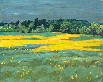 Wild Mustard Brockville 1922 - A.Y. Jackson reproduction oil painting