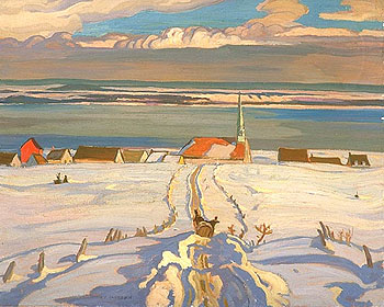Winter Quebec 1926 - A.Y. Jackson reproduction oil painting