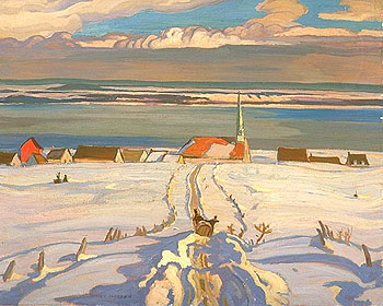 Winter Quebec 1926 - A.Y. Jackson reproduction oil painting