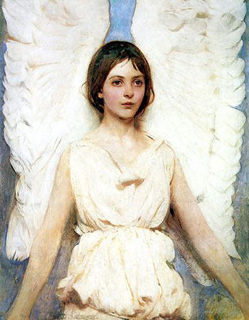 Angel c1889 - Abbott Henderson Thayer reproduction oil painting