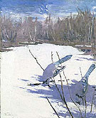 Blue Jays in Winter - Abbott Henderson Thayer reproduction oil painting
