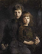 Brother and Sister Mary and Gerald Thayer - Abbott Henderson Thayer reproduction oil painting