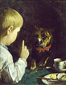 Discipline with a Lump of Sugar 1876 - Abbott Henderson Thayer reproduction oil painting