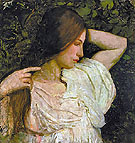 Girl Arranging Her Hair - Abbott Henderson Thayer reproduction oil painting