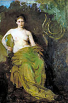 Half Draped Figure - Abbott Henderson Thayer reproduction oil painting