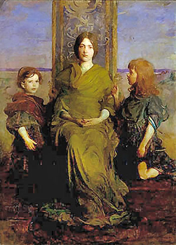Virgin Enthroned - Abbott Henderson Thayer reproduction oil painting