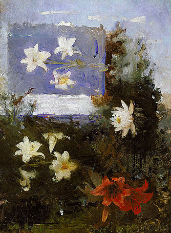 Flower Studies c1886 - Abbott Henderson Thayer reproduction oil painting