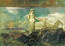 Minerva in a Chaiot c1894 - Abbott Henderson Thayer reproduction oil painting