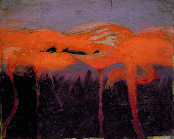 Red Flamingoes c1905 - Abbott Henderson Thayer reproduction oil painting