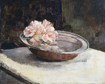 Still Life Brass Bowl 1886 - Abbott Henderson Thayer reproduction oil painting